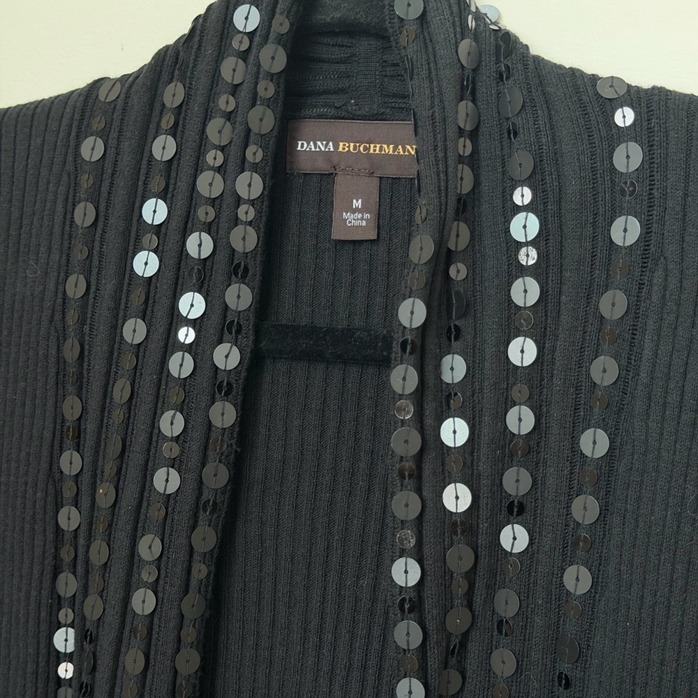 Soft & Sequin Cardigan by Dana Buchman